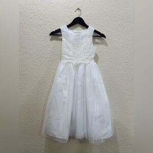 Sophie Sofia White Embroidered Kids Dress